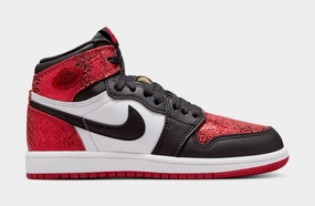 Air Jordan 1 Retro High OG Ruby Preschool Lifestyle Shoes (Varsity Red/Black/White) Air Jordan 1 classic shoes for streetwear looks