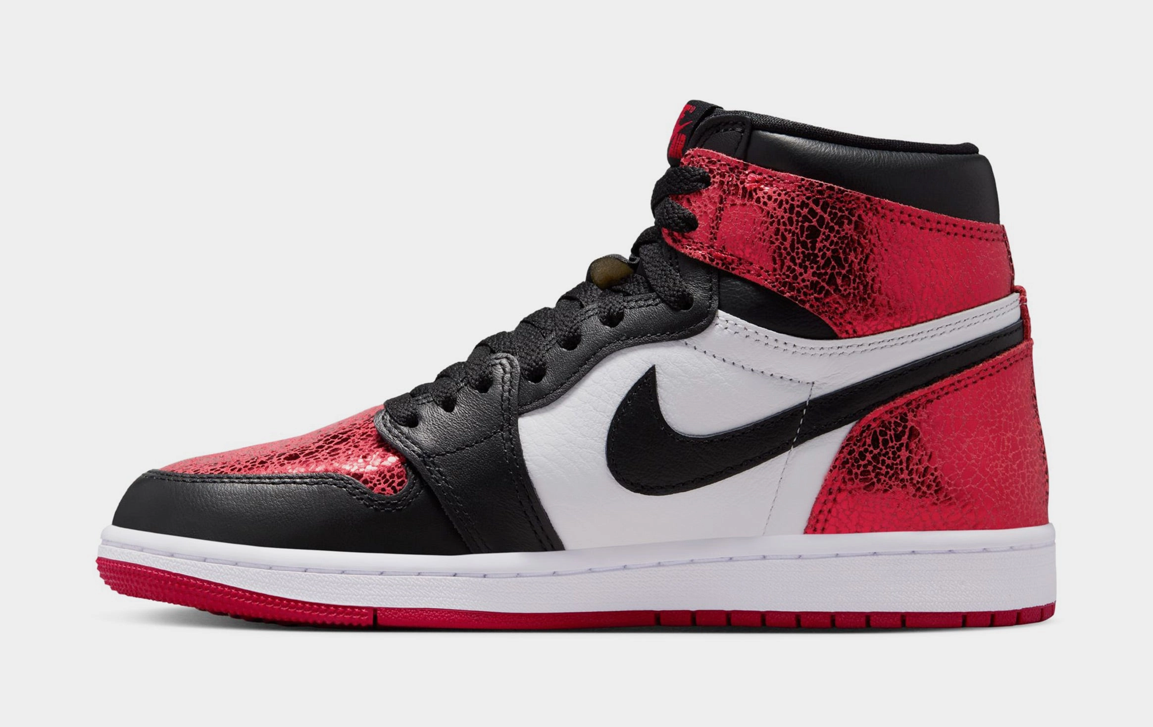 Air Jordan 1 Retro High OG Ruby Womens Lifestyle Shoes (Varsity Red/Black/White) Air Jordan 1 original design shoes
