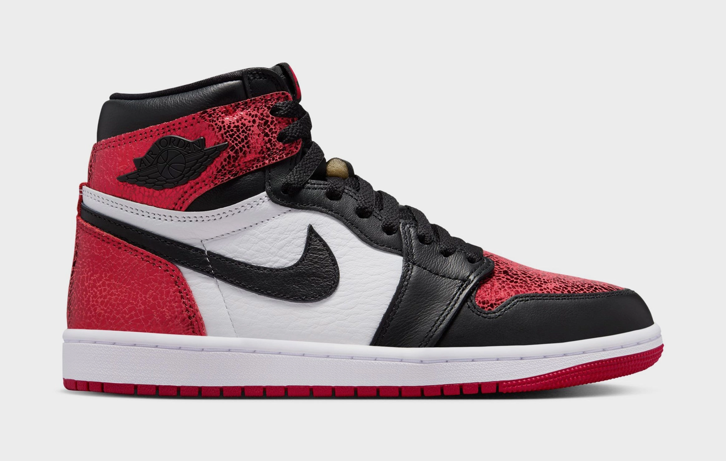 Air Jordan 1 Retro High OG Ruby Womens Lifestyle Shoes (Varsity Red/Black/White) Air Jordan 1 classic shoes for streetwear looks