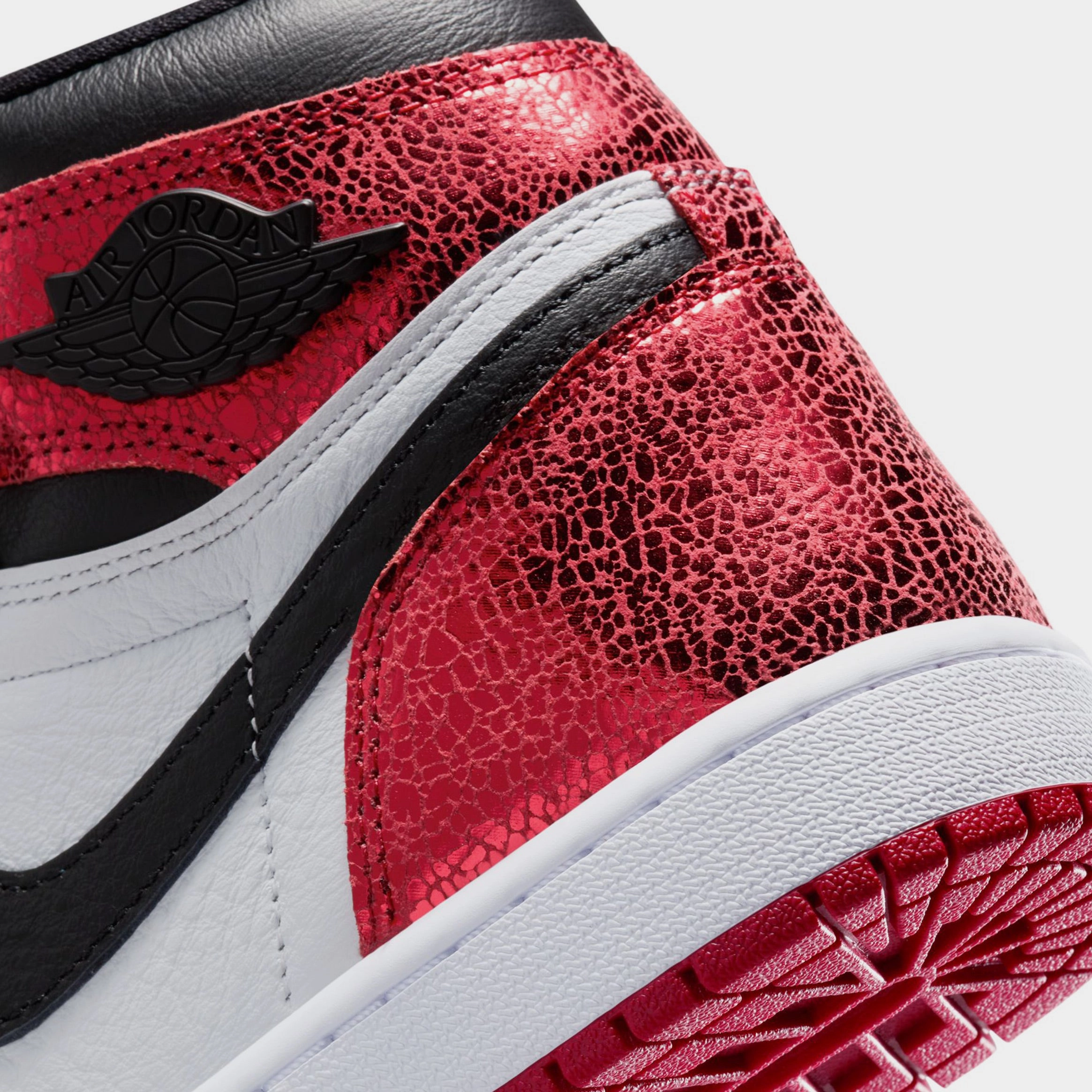 Air Jordan 1 Retro High OG Ruby Womens Lifestyle Shoes (Varsity Red/Black/White) Air Jordan 1 original design shoes
