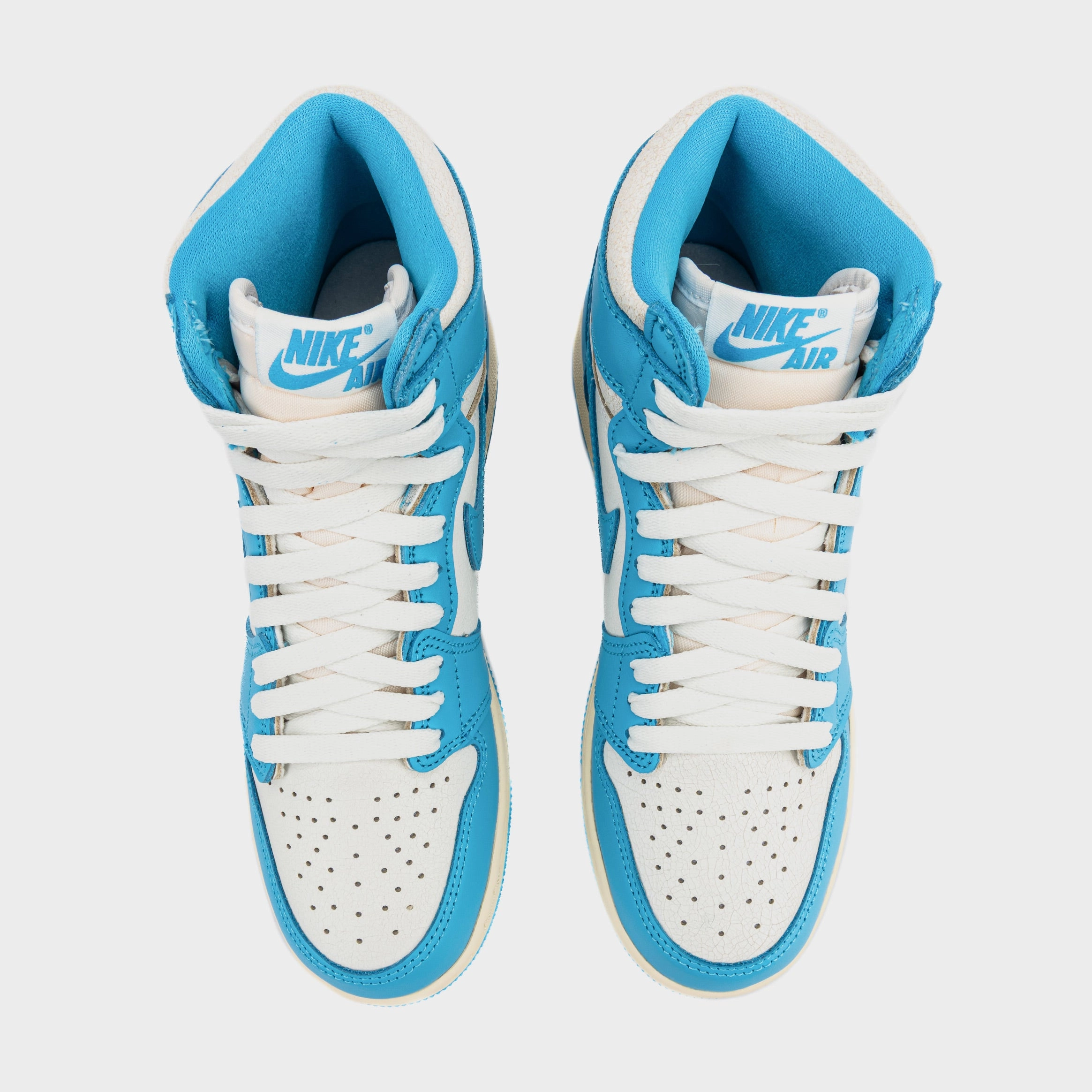 Air Jordan 1 Retro High OG UNC Reimagined Grade School Lifestyle Shoes (Dark Powder Blue/Dark Powder Blue/Sail) Air Jordan 1 original design shoes