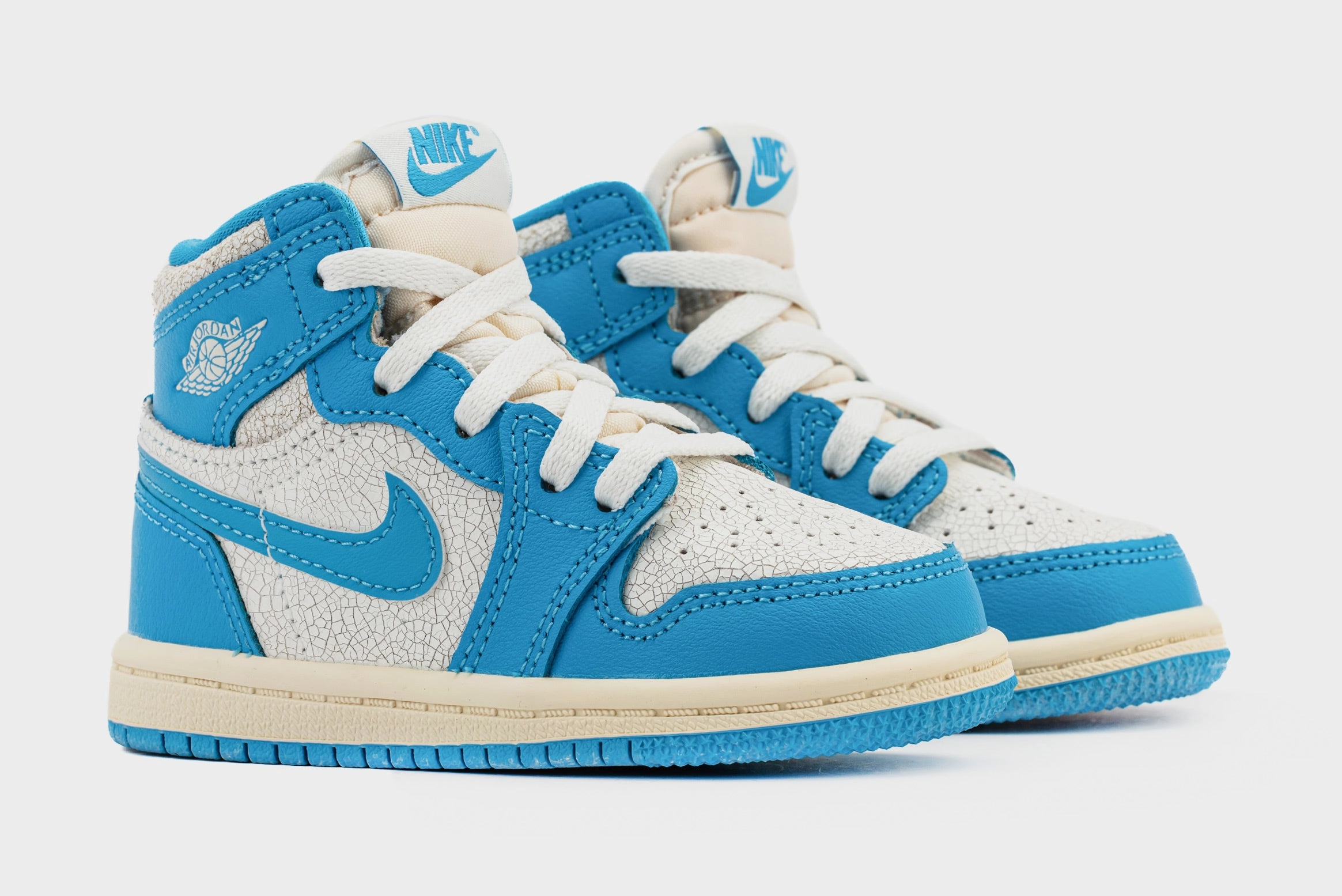 Air Jordan 1 Retro High OG UNC Reimagined Infant Toddler Lifestyle Shoes (Dark Powder Blue/Dark Powder Blue/Sail) Free Shipping Air Jordan 1 original design shoes