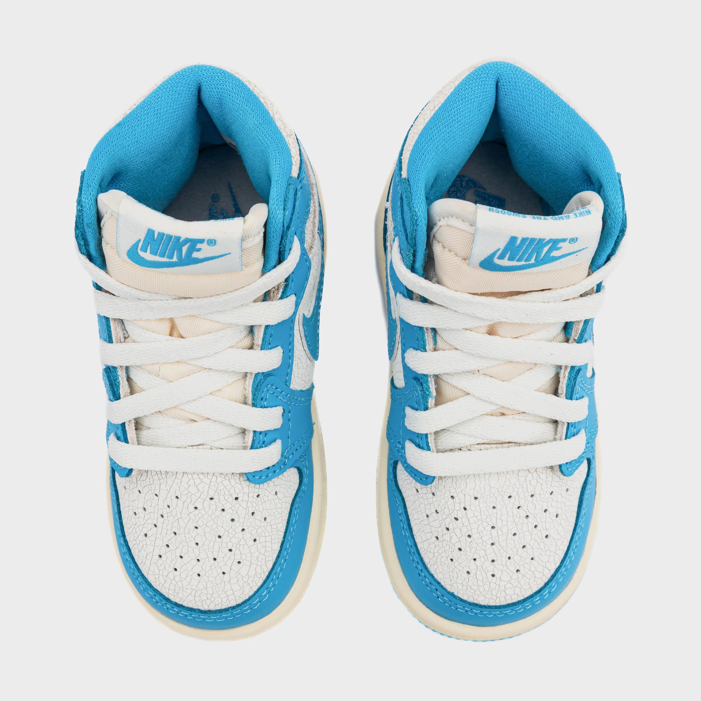 Air Jordan 1 Retro High OG UNC Reimagined Infant Toddler Lifestyle Shoes (Dark Powder Blue/Dark Powder Blue/Sail) Free Shipping Air Jordan 1 original design shoes