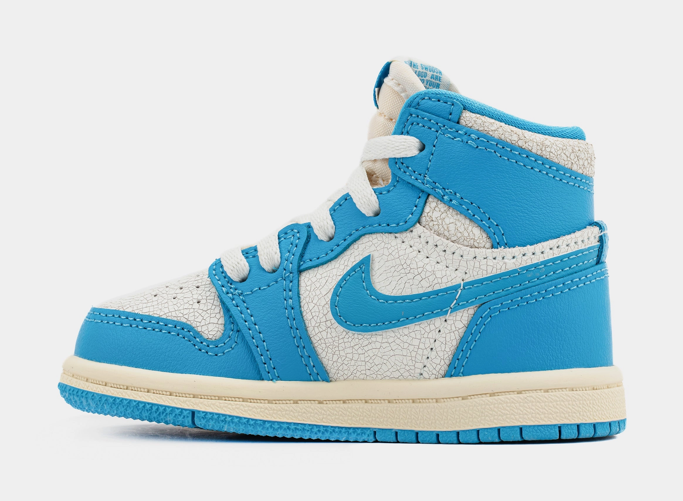 Air Jordan 1 Retro High OG UNC Reimagined Infant Toddler Lifestyle Shoes (Dark Powder Blue/Dark Powder Blue/Sail) Free Shipping Air Jordan 1 original design shoes