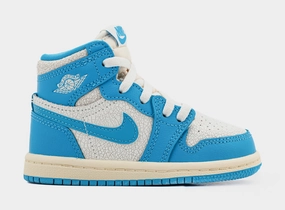 Air Jordan 1 Retro High OG UNC Reimagined Infant Toddler Lifestyle Shoes (Dark Powder Blue/Dark Powder Blue/Sail) Free Shipping Air Jordan 1 classic shoes for streetwear looks
