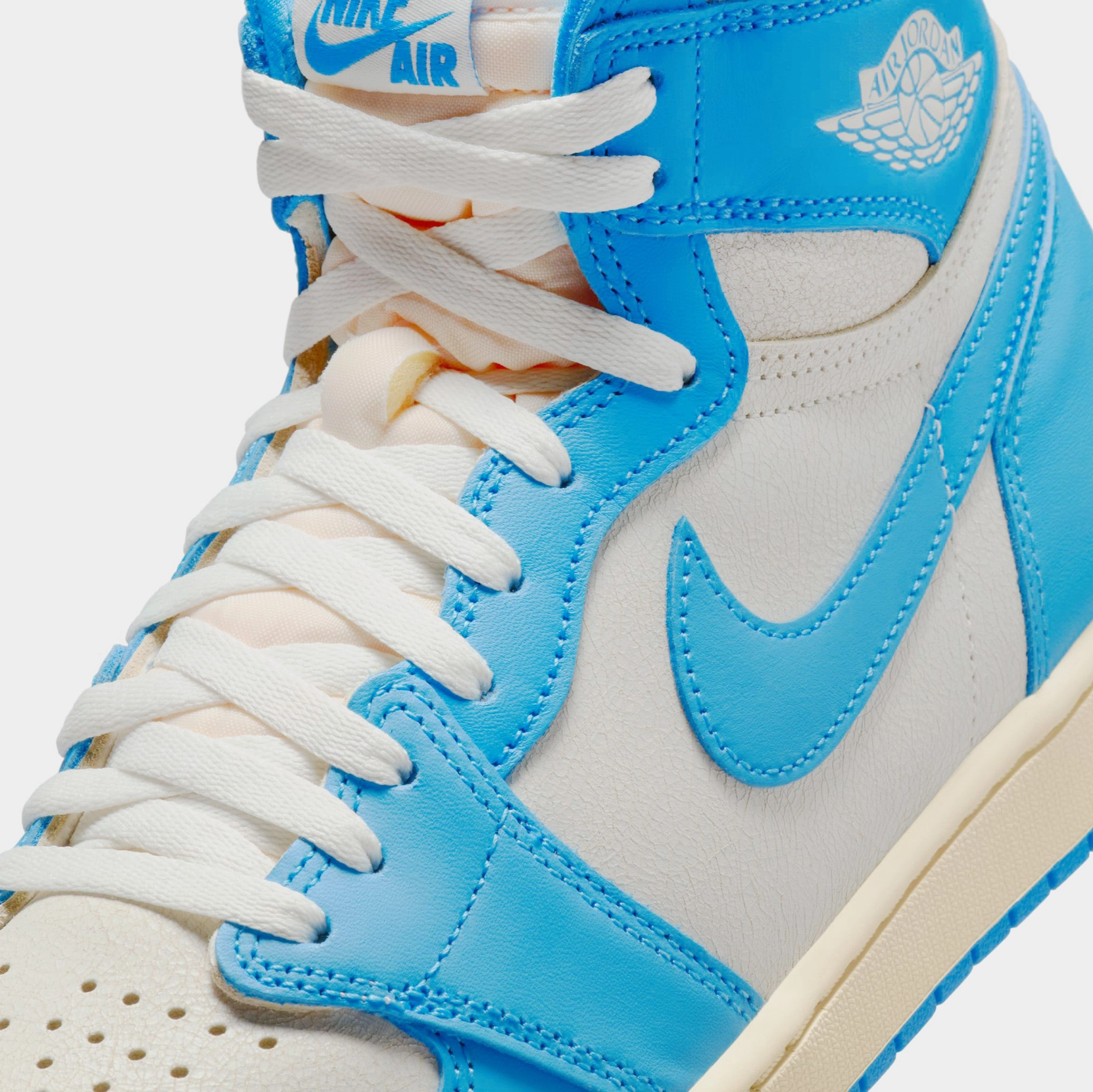 Air Jordan 1 Retro High OG UNC Reimagined Mens Lifestyle Shoes (Dark Powder Blue/Dark Powder Blue/Sail) Air Jordan 1 original design shoes