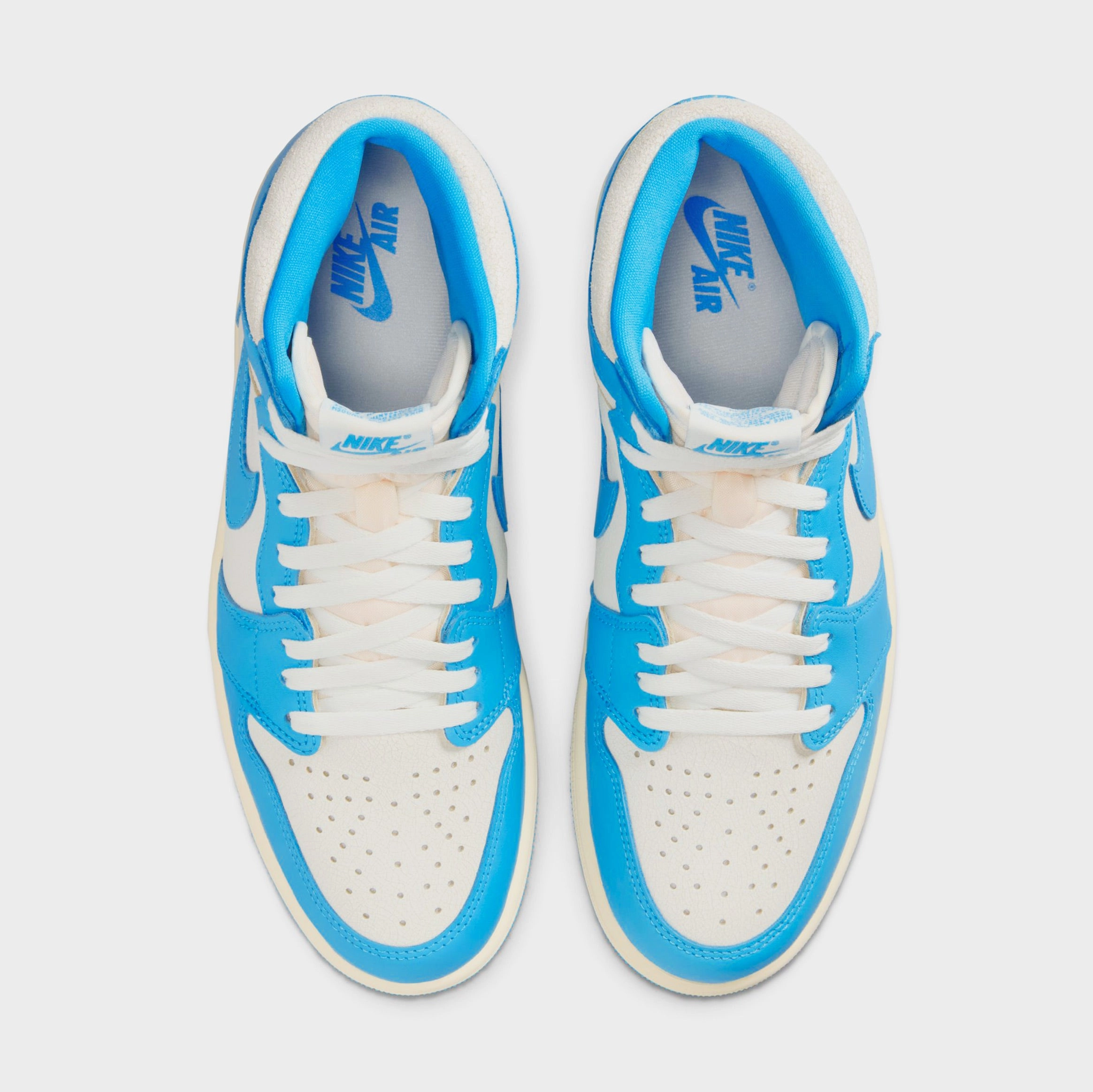 Air Jordan 1 Retro High OG UNC Reimagined Mens Lifestyle Shoes (Dark Powder Blue/Dark Powder Blue/Sail) Air Jordan 1 original design shoes