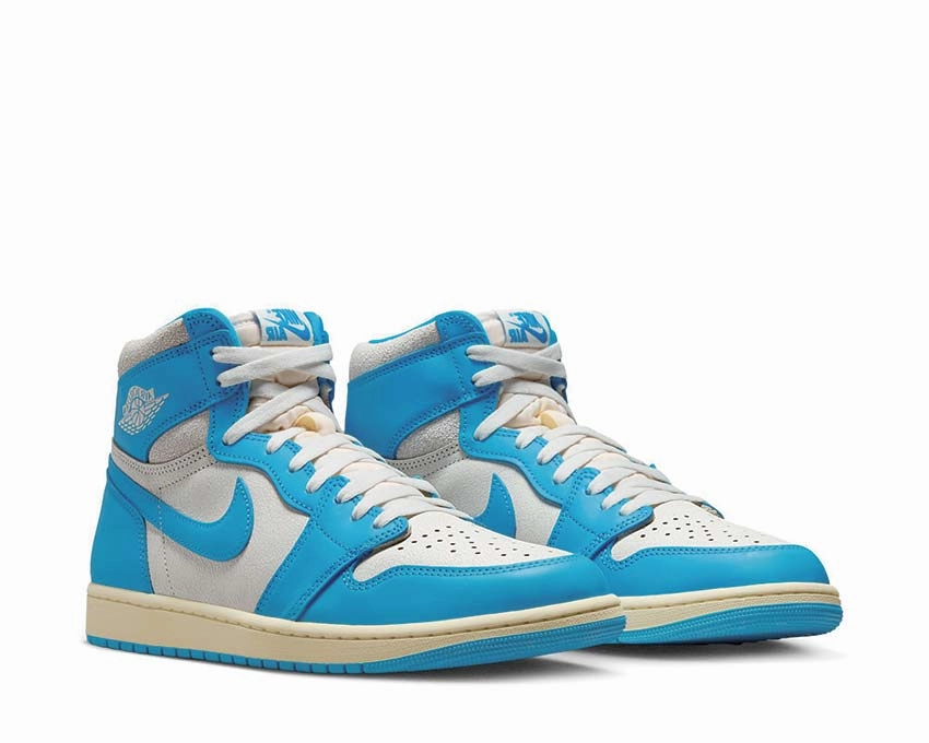 Air Jordan 1 Retro High OG UNC Reimagined Vintage leather court sneakers