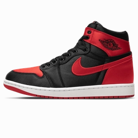 Air Jordan 1 Retro High OG Wmns 'Satin Bred' 2023 Air Jordan 1 High classic sneakers with premium finish