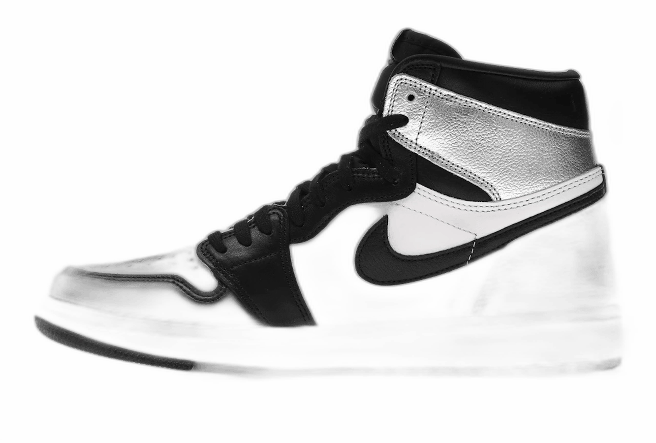 Air Jordan 1 Retro High Silver Toe High-cut throwback trainers