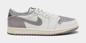 Air Jordan 1 Retro Low OG Atmosphere Grey Mens Lifestyle Shoes (Sail/Black/Atmosphere Grey) Air Jordan 1 classic shoes for streetwear looks