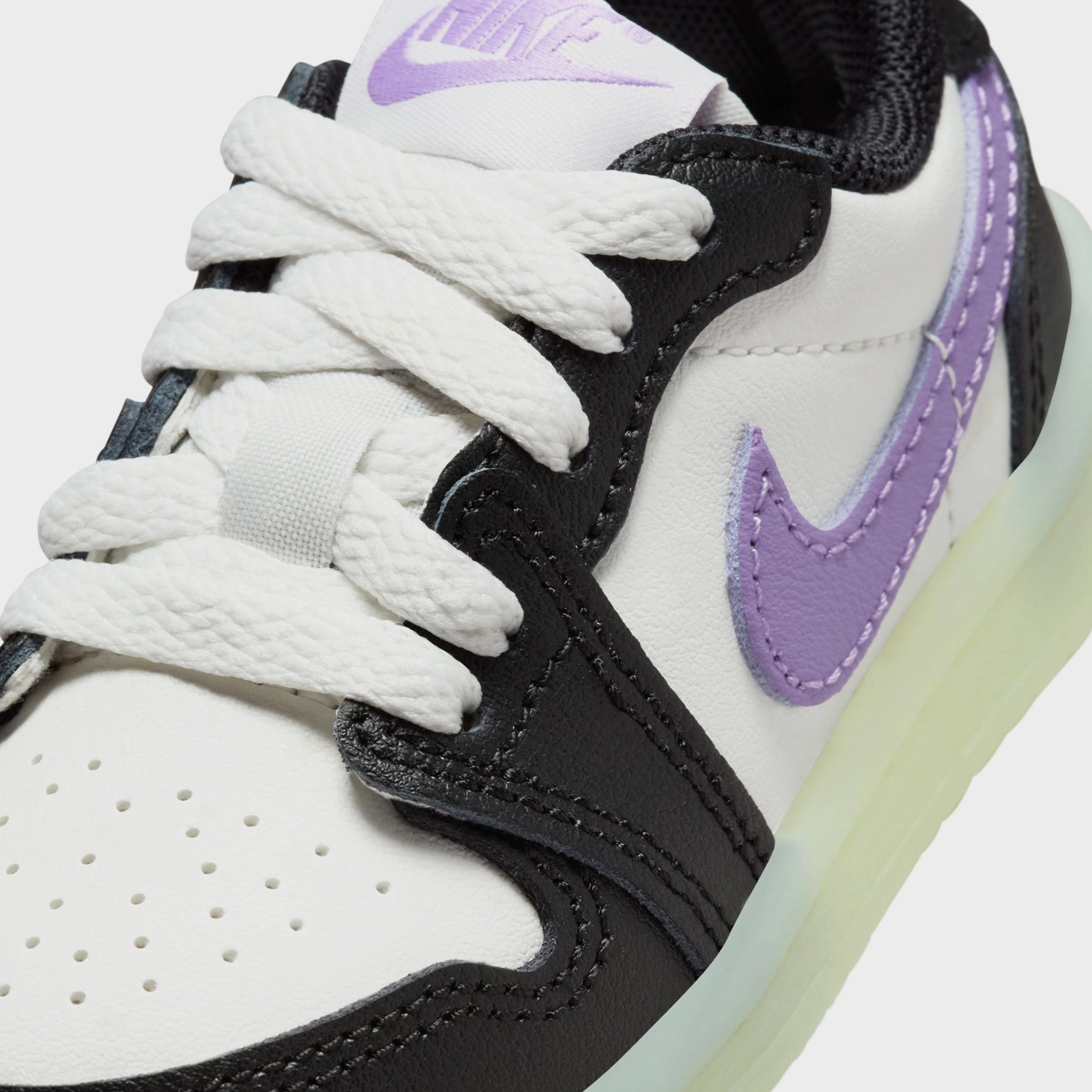 Air Jordan 1 Retro Low OG Black Raspberry Infant Toddler Lifestyle Shoes (Black/Black Raspberry/Volt Tint) Air Jordan 1 original design shoes
