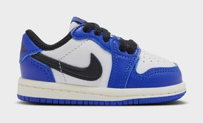 Air Jordan 1 Retro Low OG Game Royal Infant Toddler Lifestyle Shoes (White/Black/Game Royal) Air Jordan 1 classic shoes for streetwear looks