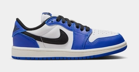 Air Jordan 1 Retro Low OG Game Royal Preschool Lifestyle Shoes (White/Black/Game Royal) Air Jordan 1 classic shoes for streetwear looks
