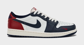 Air Jordan 1 Retro Low OG Howard University Mens Lifestyle Shoes (Gym Red/Midnight Navy) Air Jordan 1 classic shoes for streetwear looks