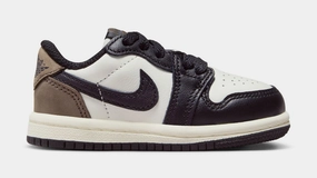Air Jordan 1 Retro Low OG Mocha Infant Toddler Lifestyle Shoes (Sail/Black/Dark Mocha) Air Jordan 1 classic shoes for streetwear looks