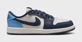 Air Jordan 1 Retro Low OG Obsidian Preschool Lifestyle Shoes (Obsidian/University Blue/Sail) Air Jordan 1 classic shoes for streetwear looks