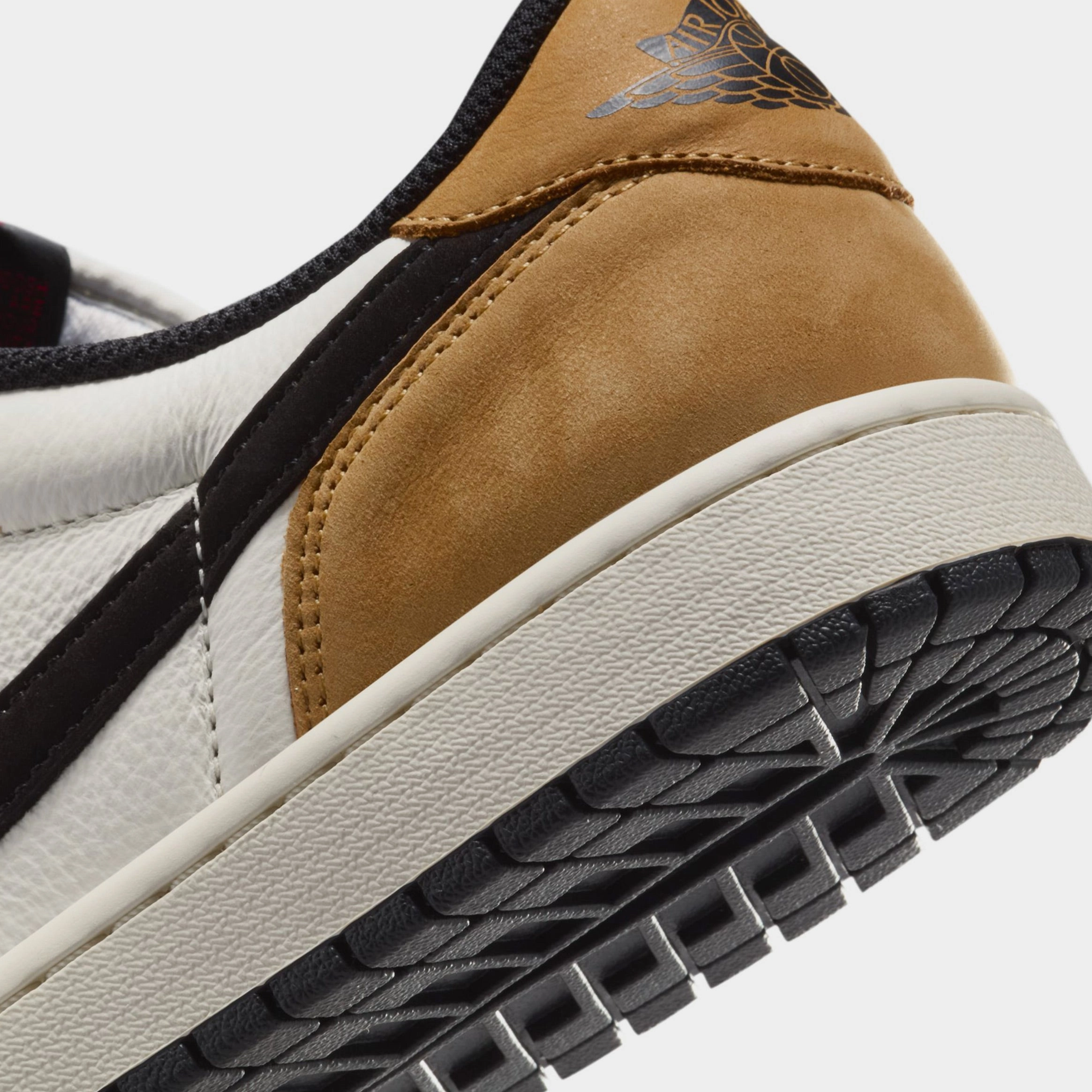 Air Jordan 1 Retro Low OG Rookie Of The Year Mens Lifestyle Shoes (Sail/Black/Golden Harvest/Gym Red) Air Jordan 1 original design shoes