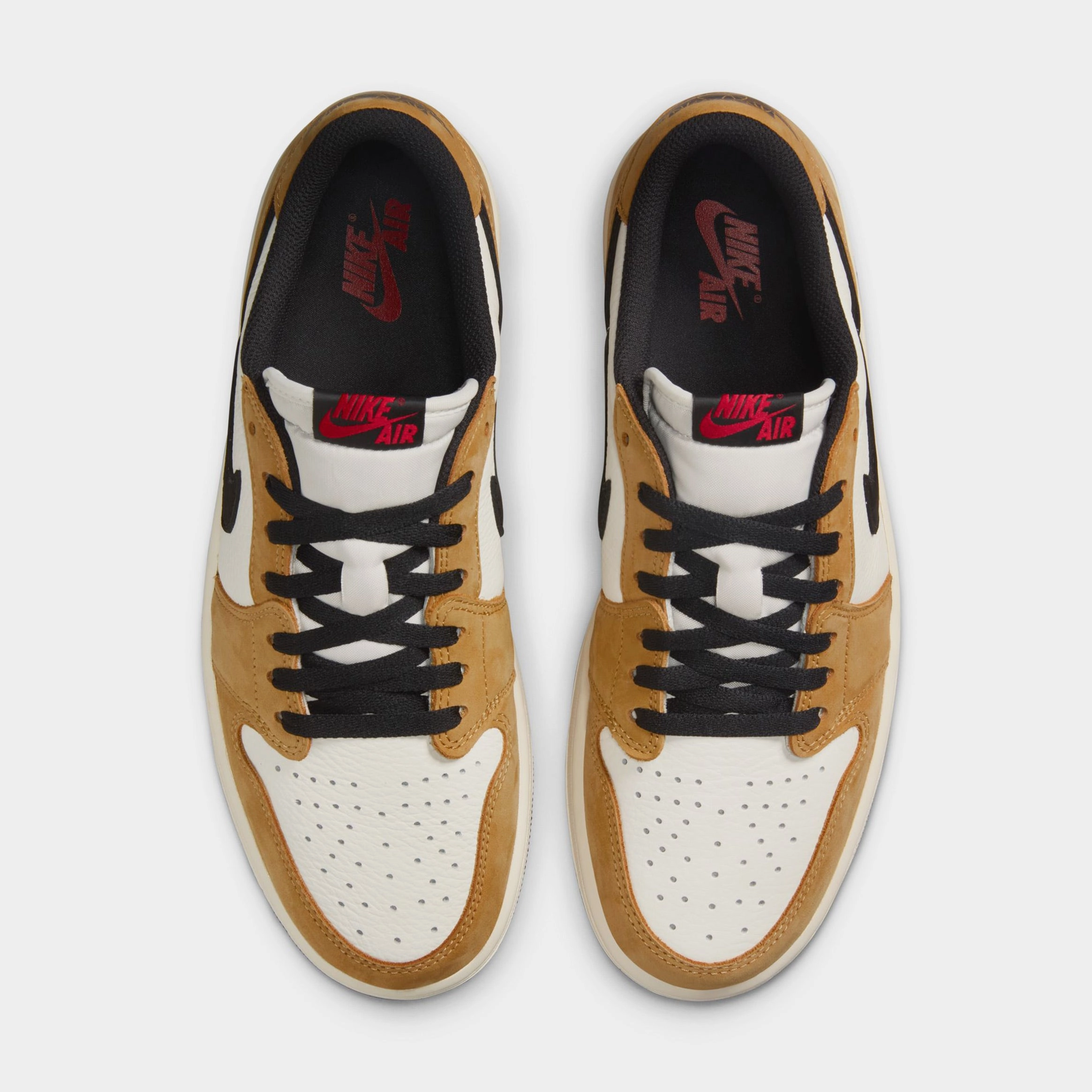 Air Jordan 1 Retro Low OG Rookie Of The Year Mens Lifestyle Shoes (Sail/Black/Golden Harvest/Gym Red) Air Jordan 1 original design shoes