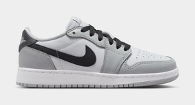 Air Jordan 1 Retro Low OG Wolf Grey Grade School Lifestyle Shoes (White/Black/Wolf Grey) Air Jordan 1 classic shoes for streetwear looks