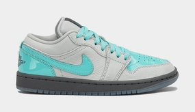 Air Jordan 1 Retro Low Polaroid Womens Lifestyle Shoes (White/Teal/Grey) Air Jordan 1 classic shoes for streetwear looks