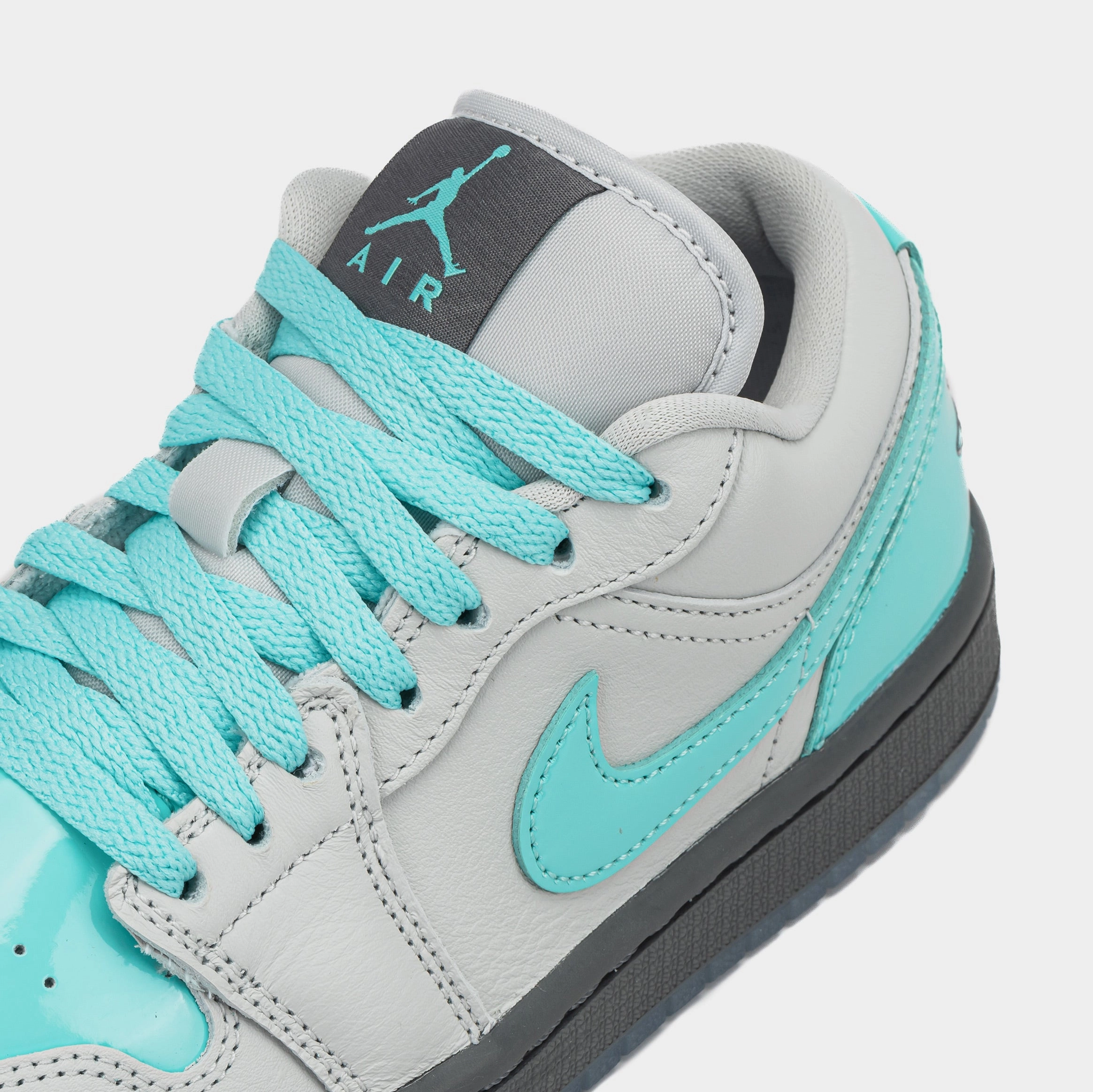 Air Jordan 1 Retro Low Polaroid Womens Lifestyle Shoes (White/Teal/Grey) Air Jordan 1 original design shoes
