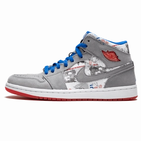 Air Jordan 1 Retro LS 'Stealth' Air Jordan 1 sneakers with heritage court style