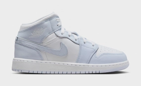 Air Jordan 1 Retro Mid Cobalt Bliss Grade School Lifestyle Shoes (Cobalt Bliss/Neutral Grey/White) Air Jordan 1 classic shoes for streetwear looks