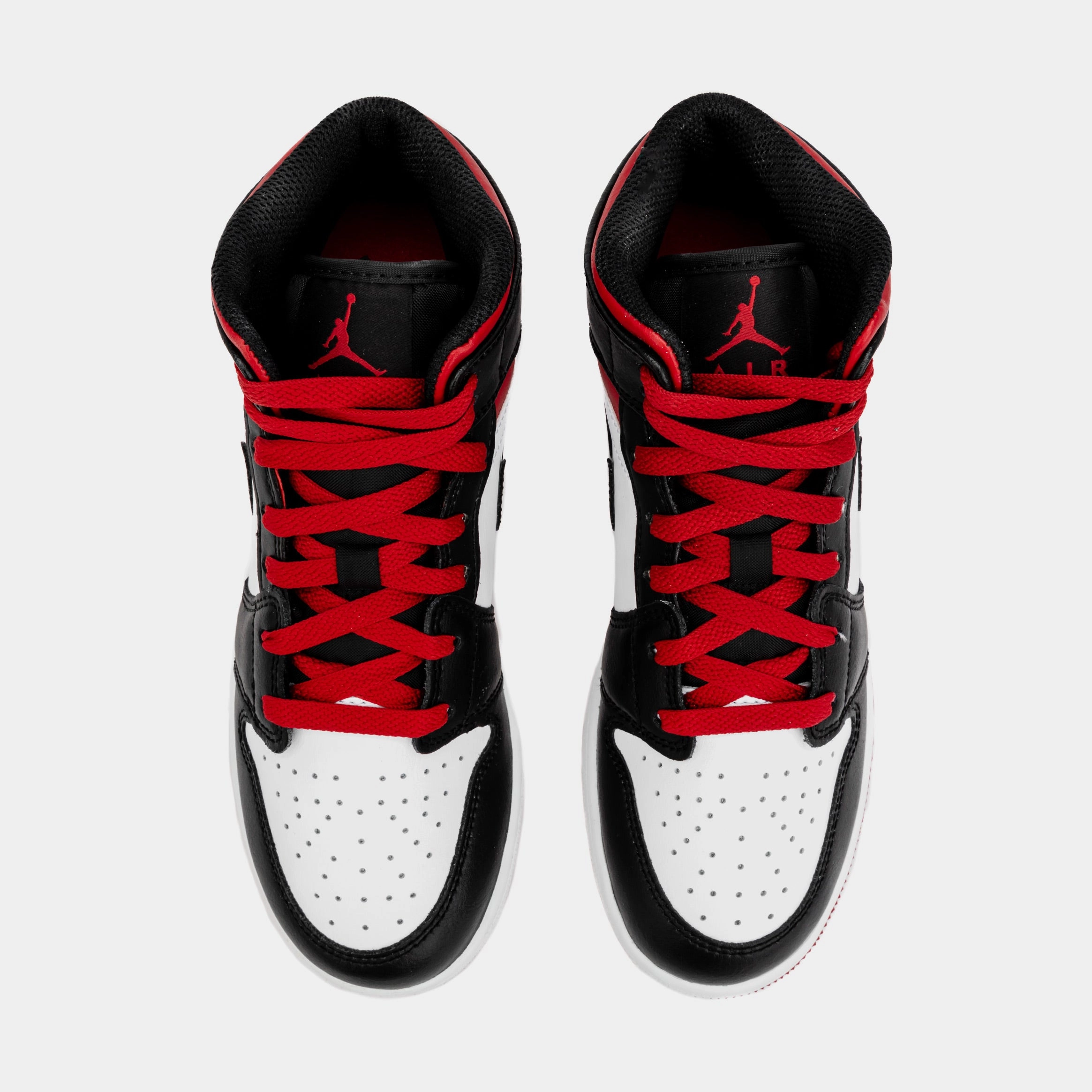 Air Jordan 1 Retro Mid Gym Red Grade School Lifestyle Shoes (Black/Red) Air Jordan 1 original design shoes
