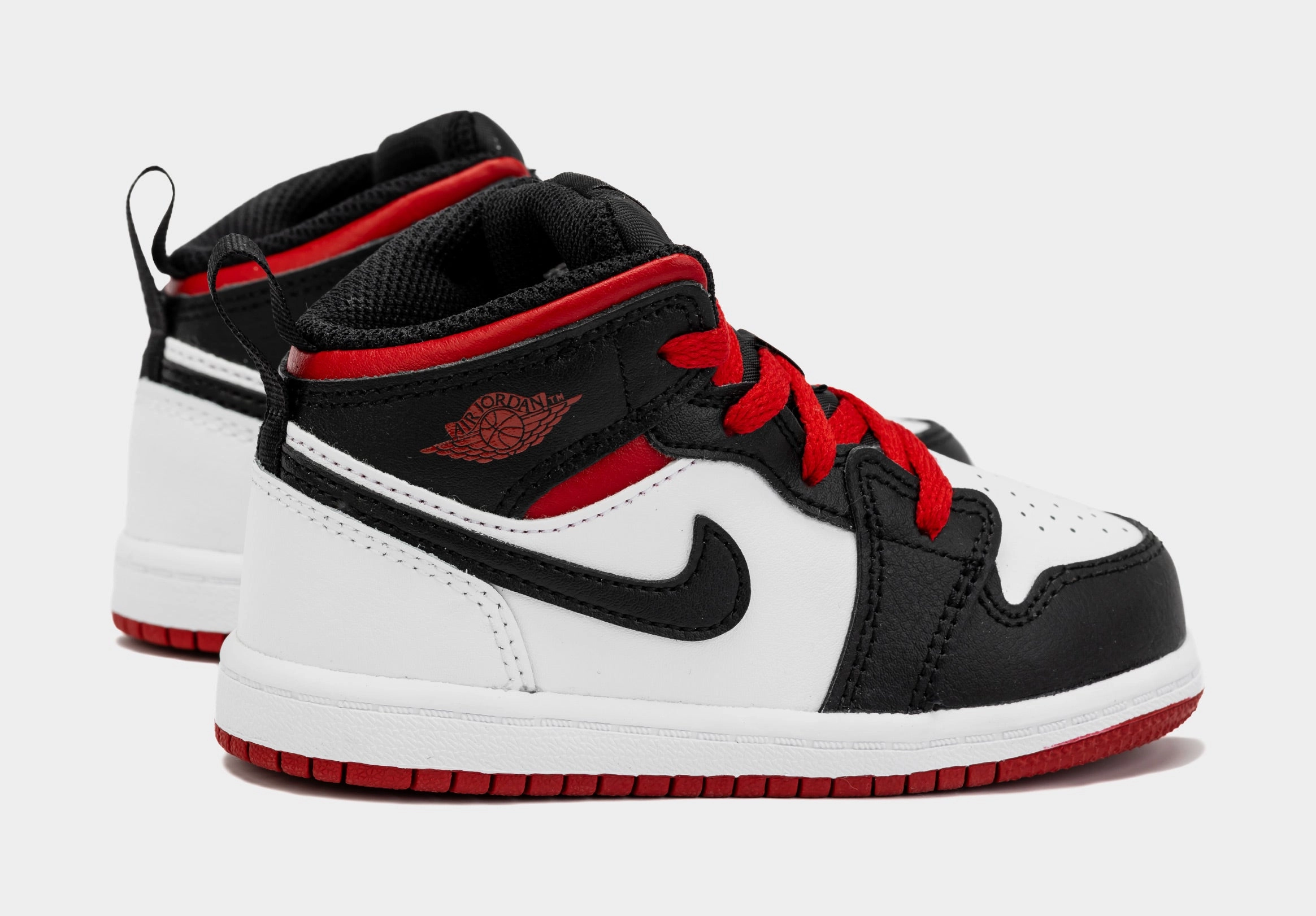 Air Jordan 1 Retro Mid Gym Red Infant Toddler Lifestyle Shoes (White/Red) Air Jordan 1 original design shoes