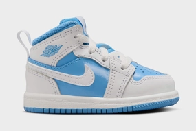 Air Jordan 1 Retro Mid Legend Blue Infant Toddler Lifestyle Shoes (White/Legend Blue) Air Jordan 1 classic shoes for streetwear looks