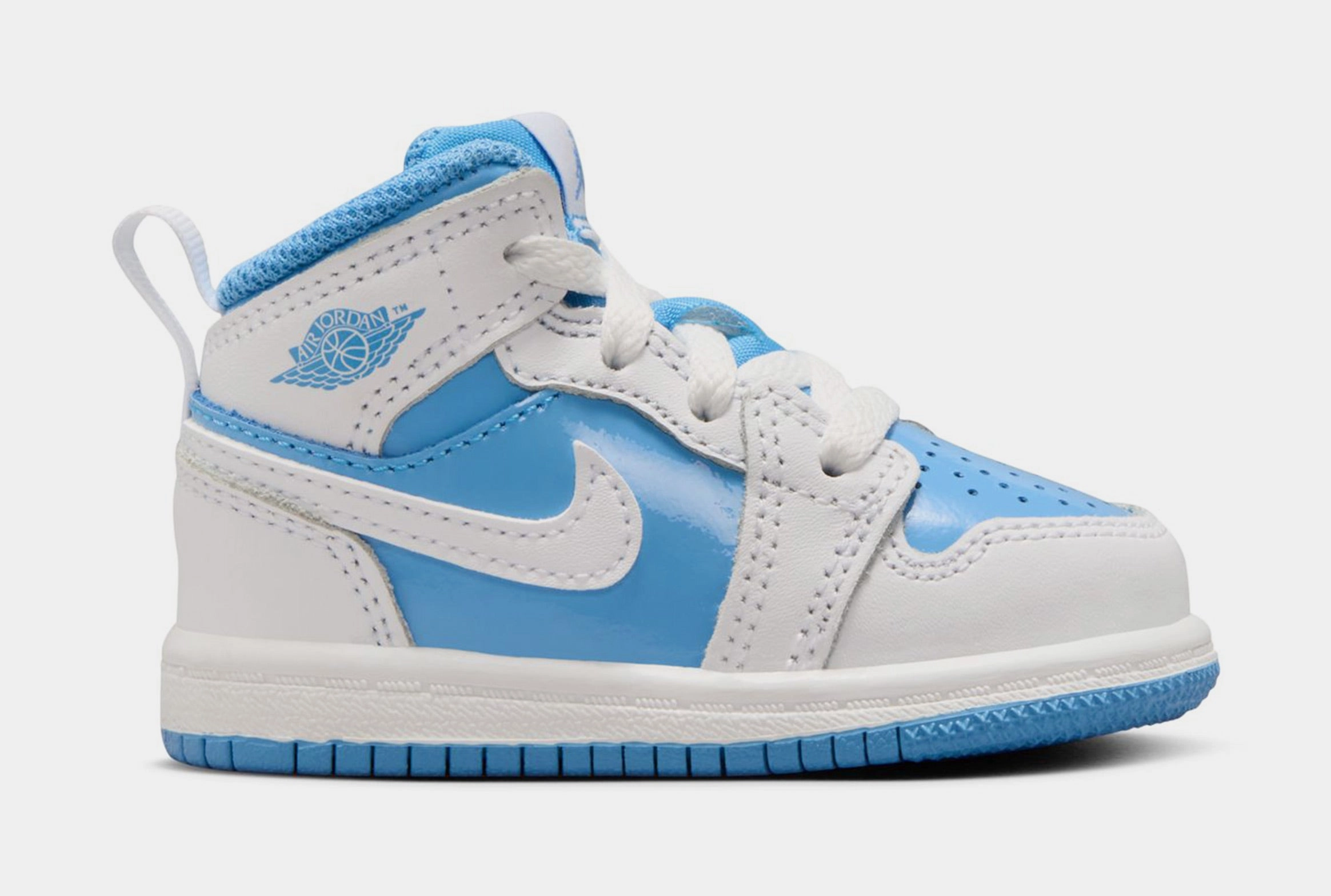Air Jordan 1 Retro Mid Legend Blue Infant Toddler Lifestyle Shoes (White/Legend Blue) Air Jordan 1 classic shoes for streetwear looks