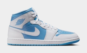 Air Jordan 1 Retro Mid Legend Blue Mens Lifestyle Shoes (White/Legend Blue) Air Jordan 1 classic shoes for streetwear looks
