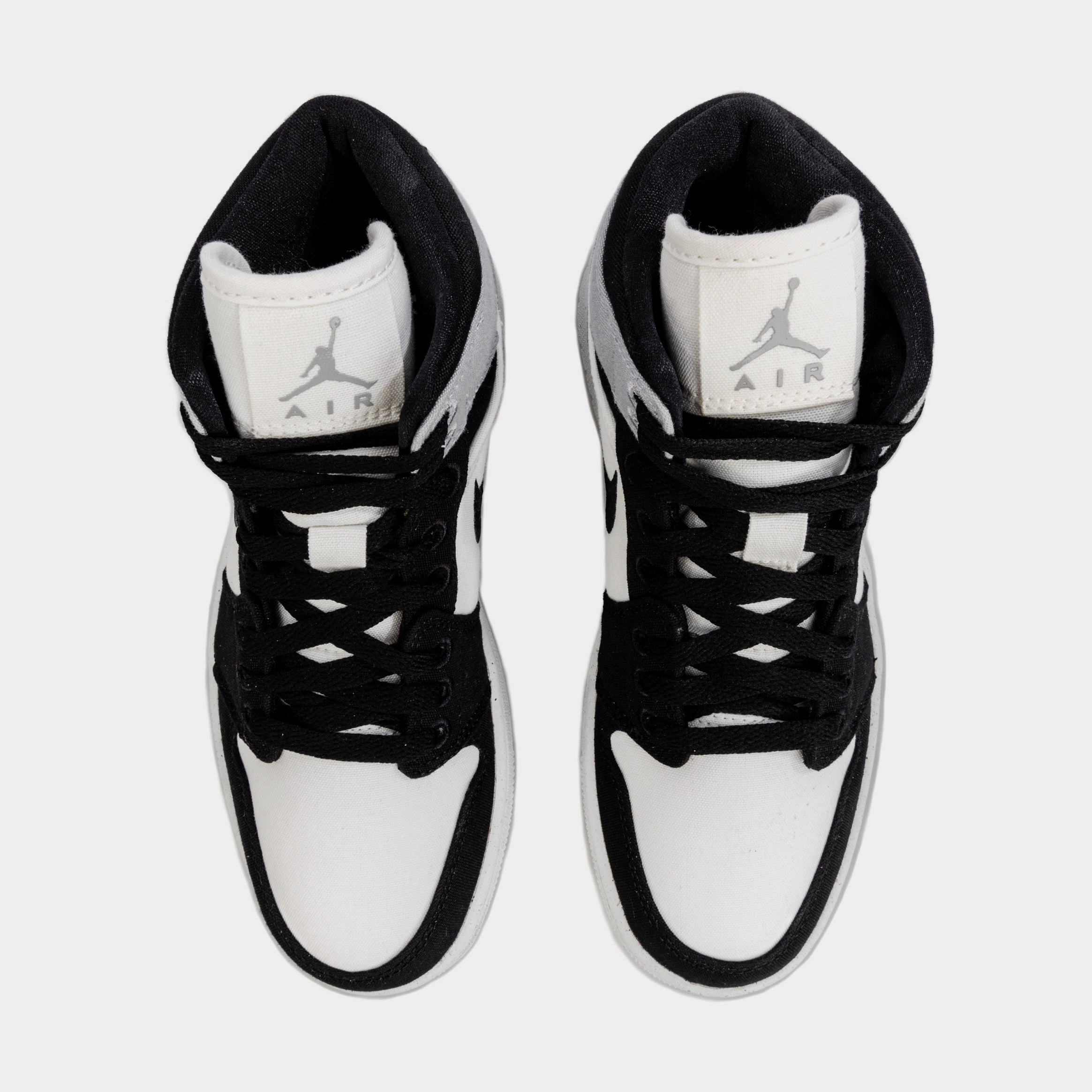 Air Jordan 1 Retro Mid SE Light Steel Grey Womens Lifestyle Shoes (Black/Grey) Air Jordan 1 original design shoes