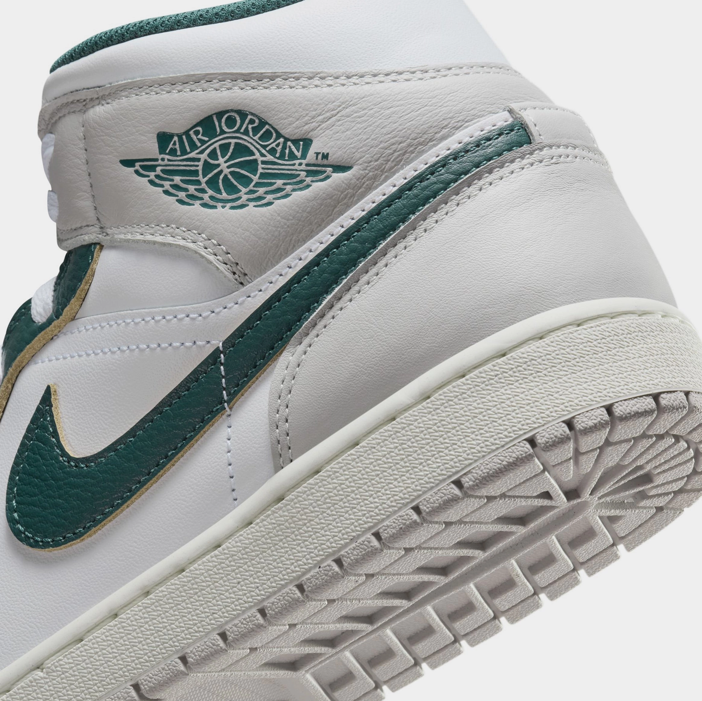 Air Jordan 1 Retro Mid SE Mens Basketball Shoes (White/Oxidized Green/Sail) Air Jordan 1 original design shoes