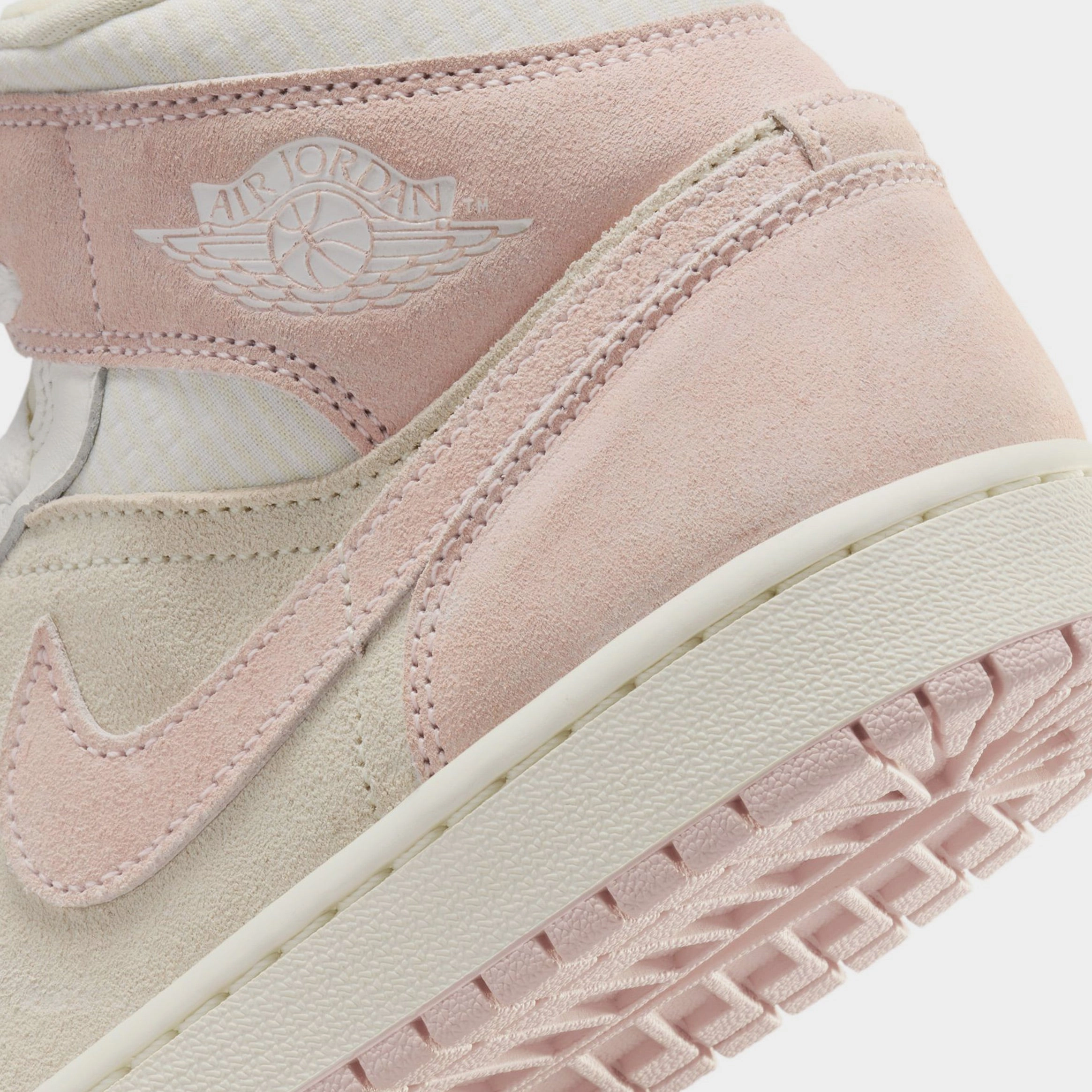 Air Jordan 1 Retro Mid SE Womens Lifestyle Shoes (Coconut Milk/Legend Pink/Sail) Air Jordan 1 original design shoes