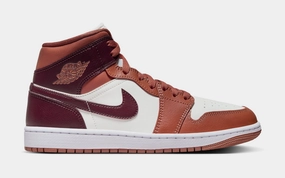 Air Jordan 1 Retro Mid Sky J Orange Womens Lifestyle Shoes (Dusty Peach/White) Air Jordan 1 classic shoes for streetwear looks