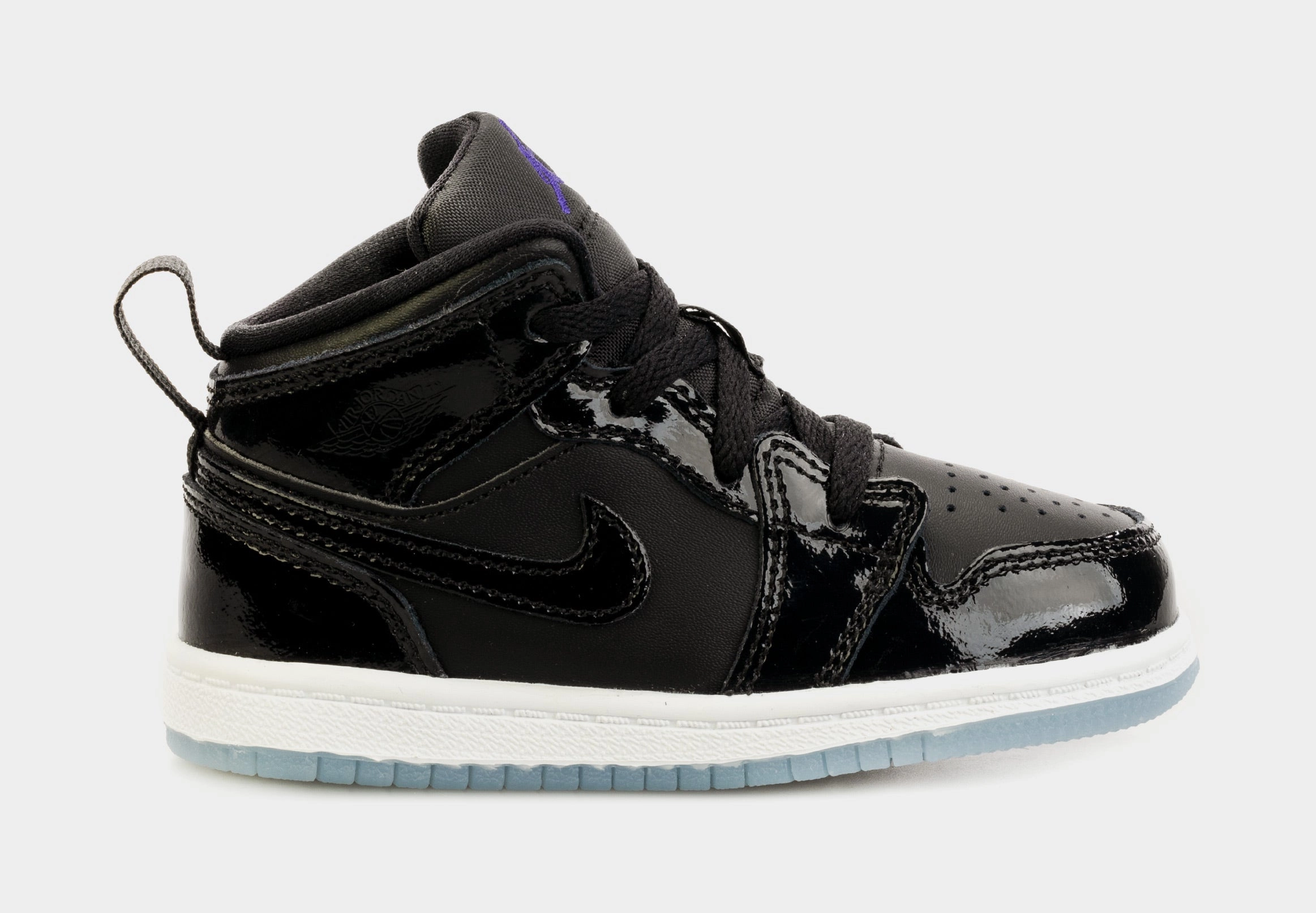 Air Jordan 1 Retro Mid Space Jam Infant Toddler Lifestyle Shoes (Black/Blue) Air Jordan 1 classic shoes for streetwear looks