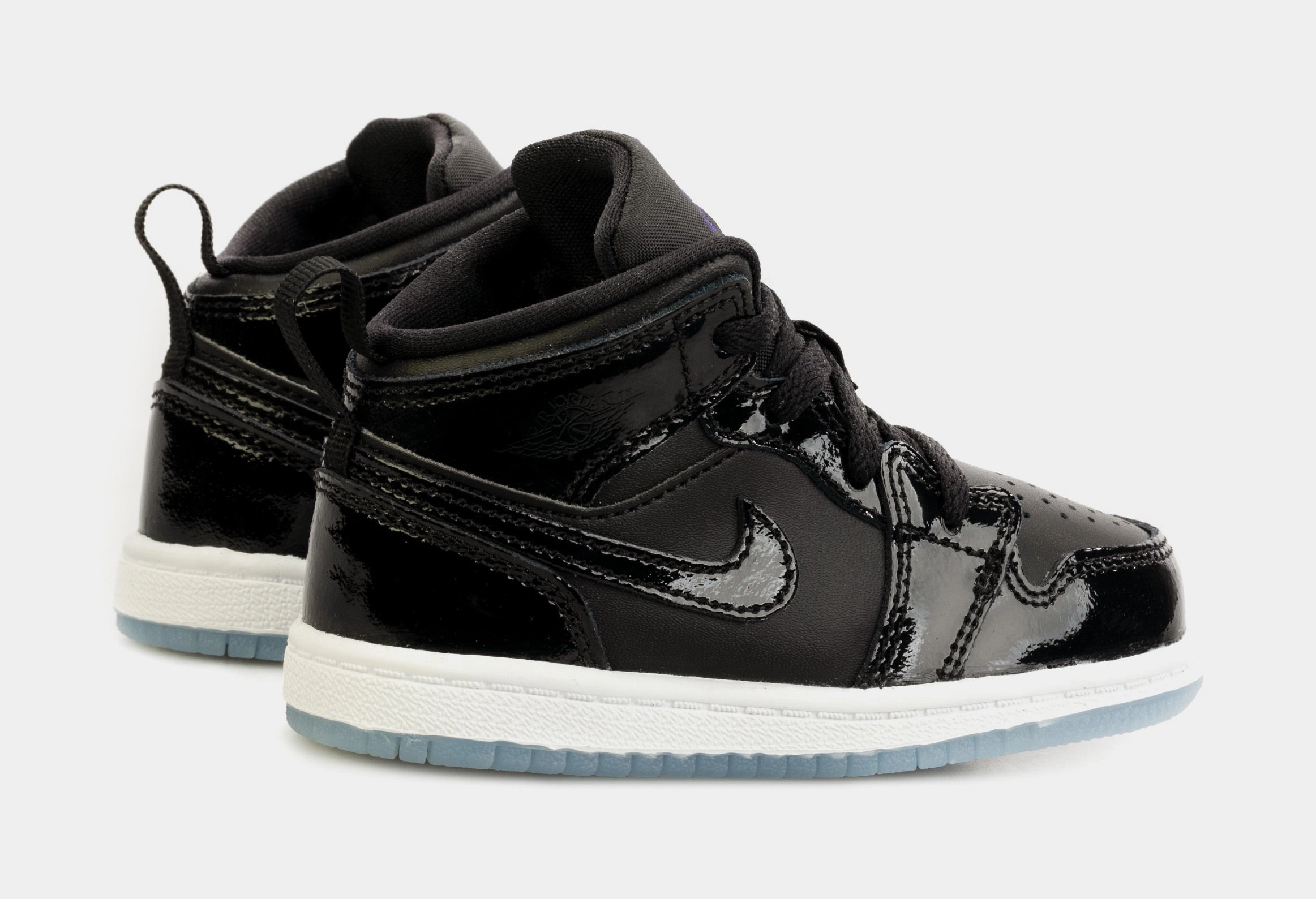 Air Jordan 1 Retro Mid Space Jam Infant Toddler Lifestyle Shoes (Black/Blue) Air Jordan 1 original design shoes