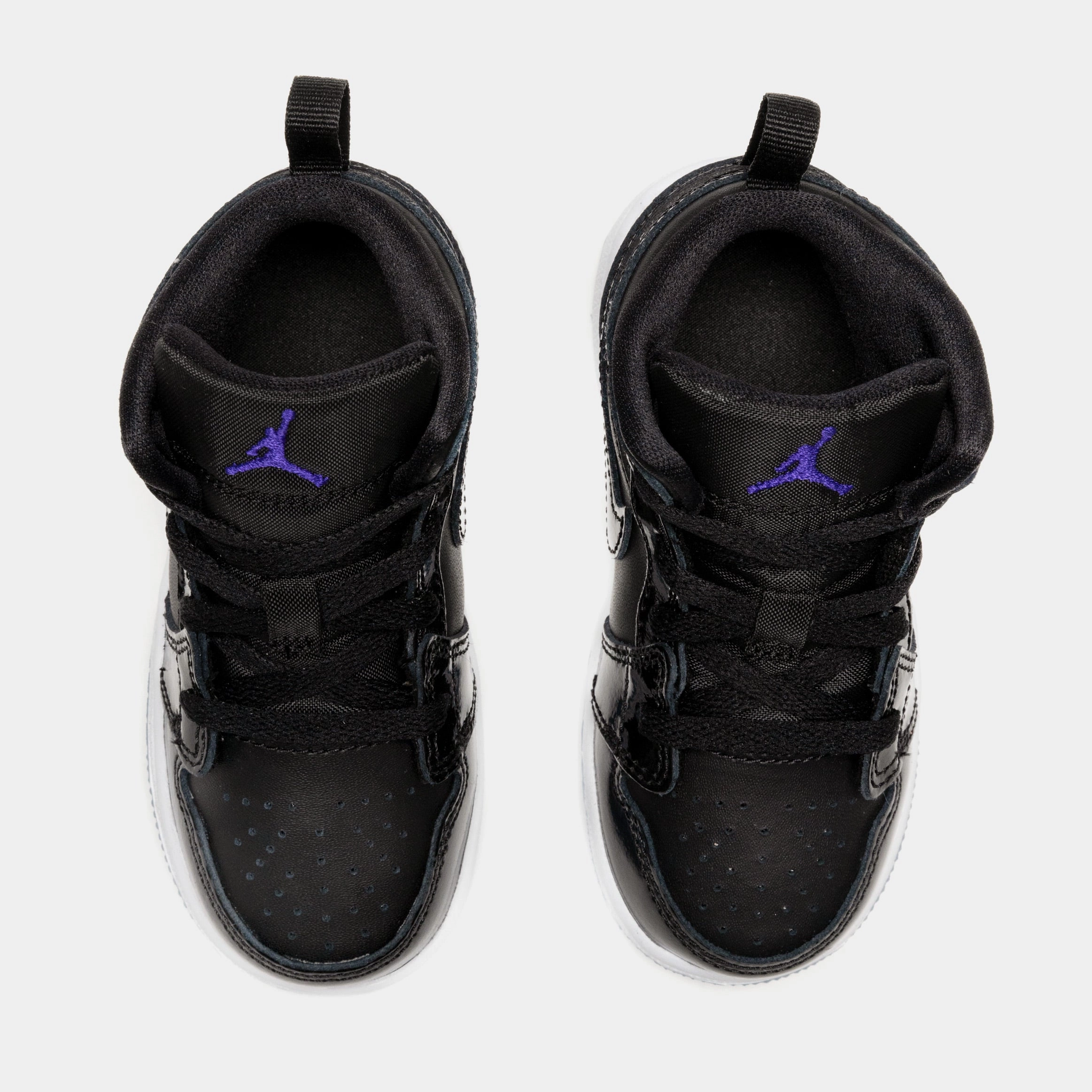 Air Jordan 1 Retro Mid Space Jam Infant Toddler Lifestyle Shoes (Black/Blue) Air Jordan 1 original design shoes