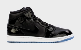 Air Jordan 1 Retro Mid Space Jam Mens Lifestyle Shoes (Black) Air Jordan 1 classic shoes for streetwear looks