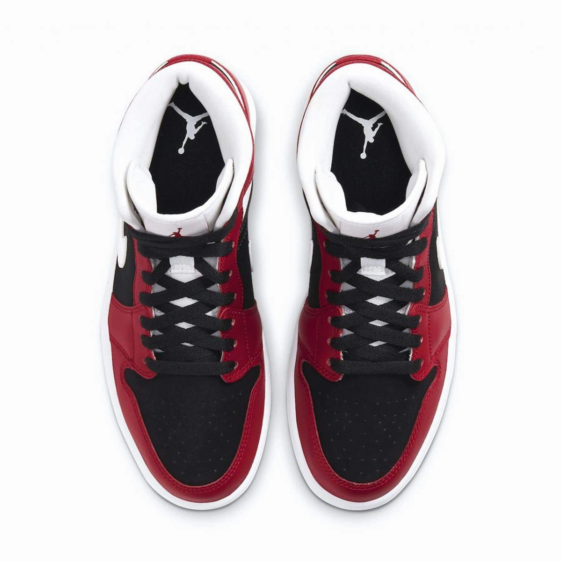 Air Jordan 1 Wmns Mid 'Gym Red Black' Air Jordan 1 vintage style sneakers