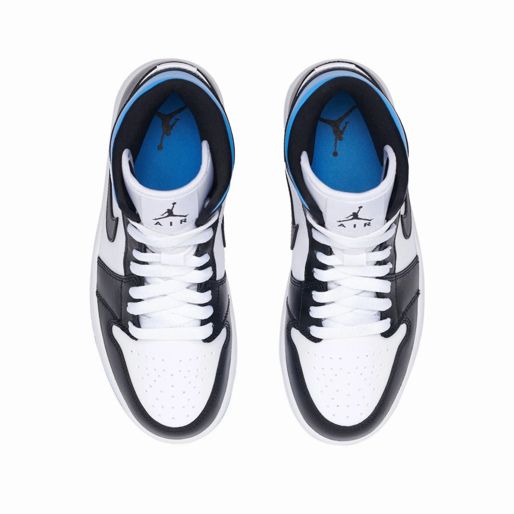 Air Jordan 1 Wmns Mid 'Royal Black Blue' Air Jordan 1 Mid streetwear shoes