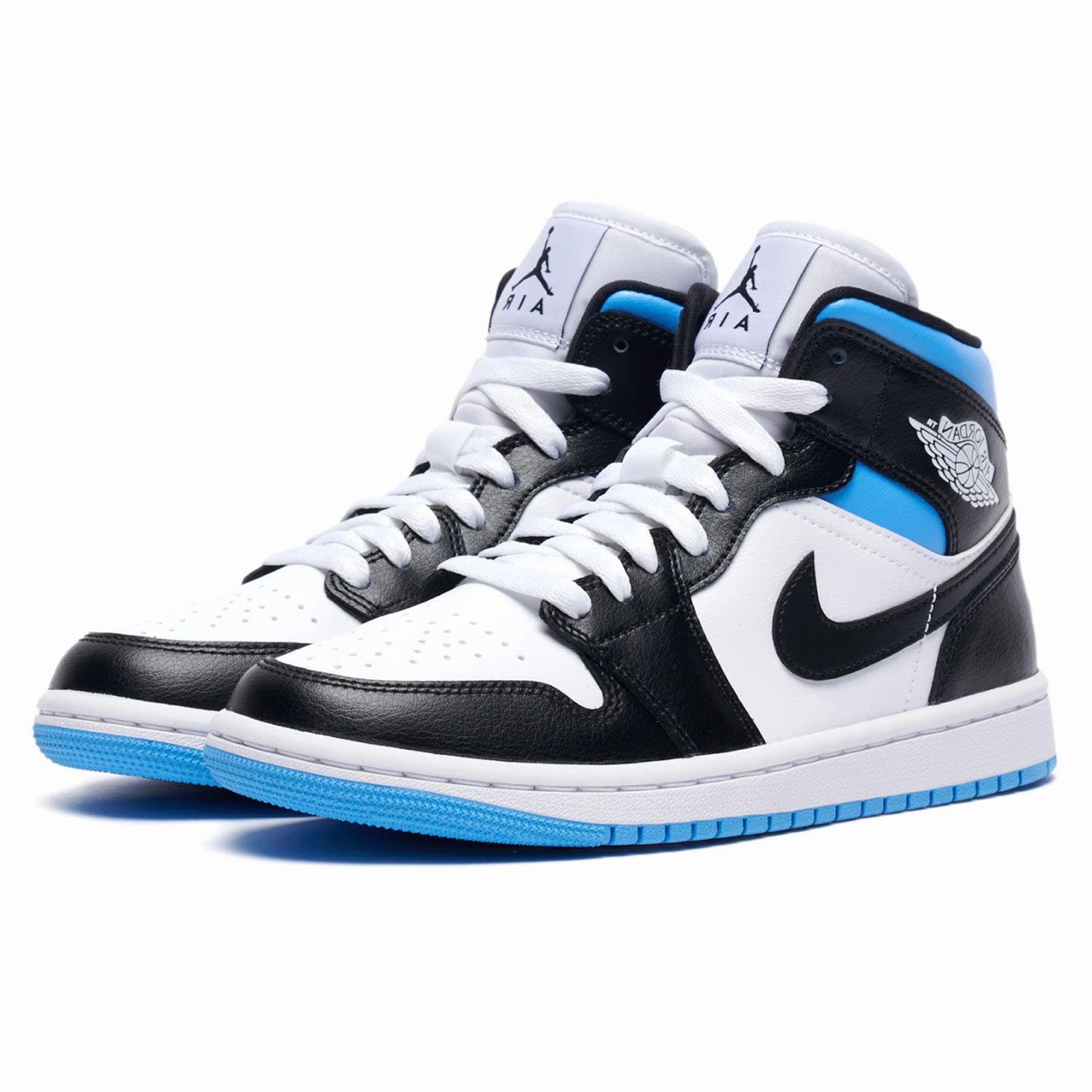 Air Jordan 1 Wmns Mid 'Royal Black Blue' Air Jordan 1 Mid streetwear shoes