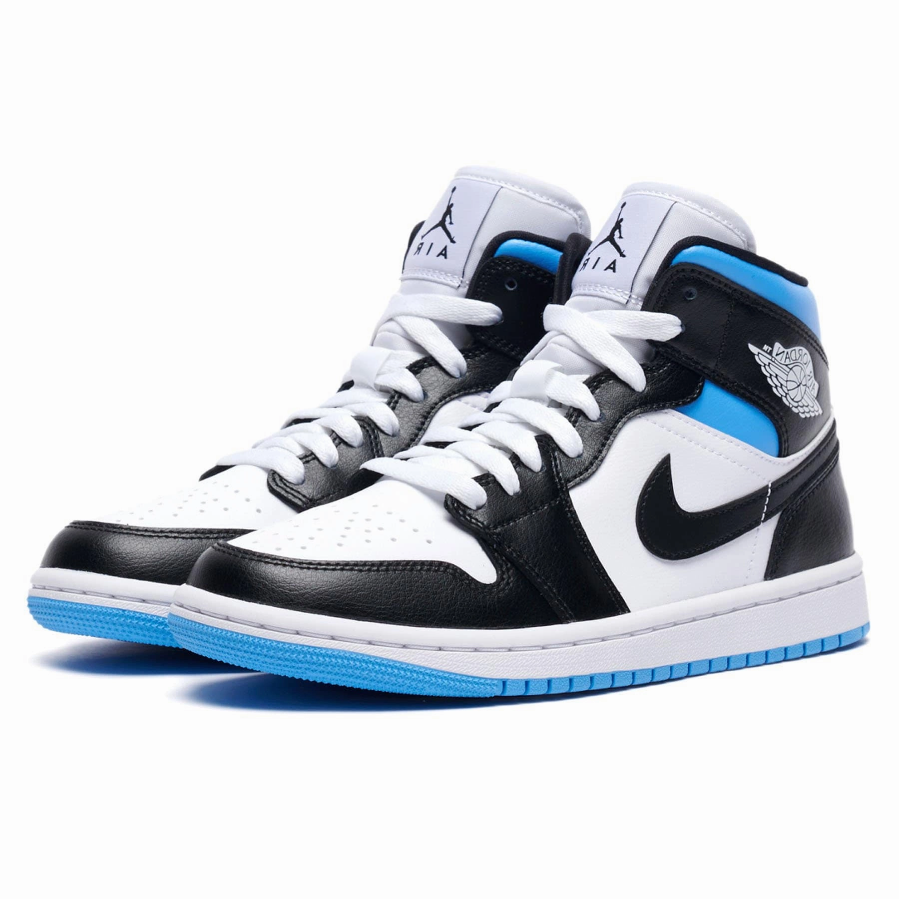 Air Jordan 1 Wmns Mid 'Royal Black Blue' Air Jordan 1 vintage style sneakers