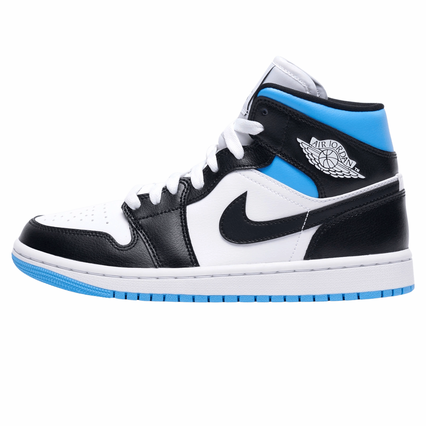 Air Jordan 1 Wmns Mid 'Royal Black Blue' Air Jordan 1 timeless sneakers for Jordan fans