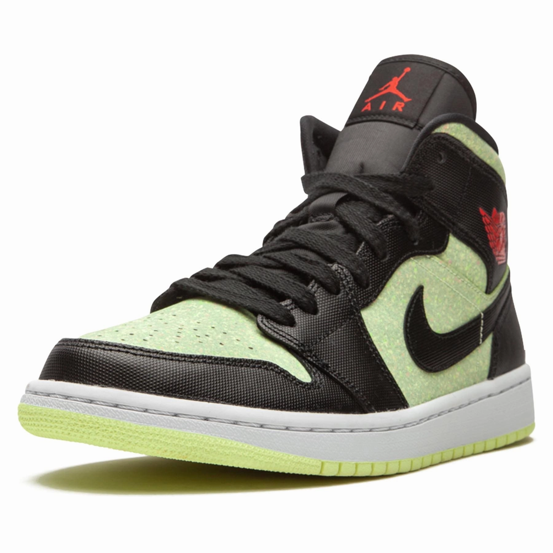 Air Jordan 1 Wmns Mid SE 'Black Barely Volt' Air Jordan 1 classic sneakers