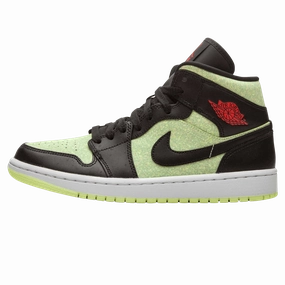 Air Jordan 1 Wmns Mid SE 'Black Barely Volt' Air Jordan 1 Mid versatile shoes for daily wear