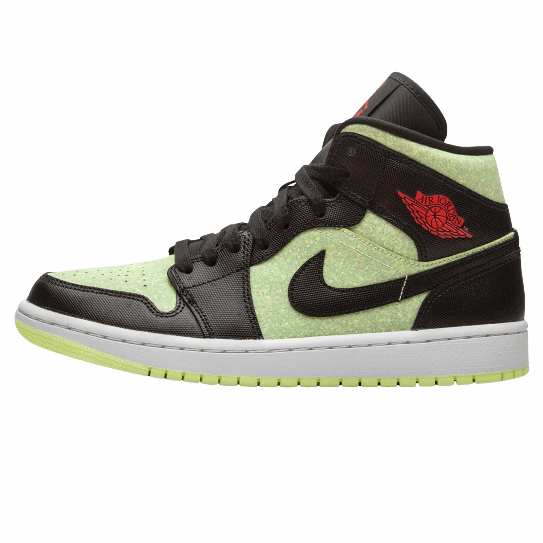 Air Jordan 1 Wmns Mid SE 'Black Barely Volt' Air Jordan 1 Mid versatile shoes for daily wear
