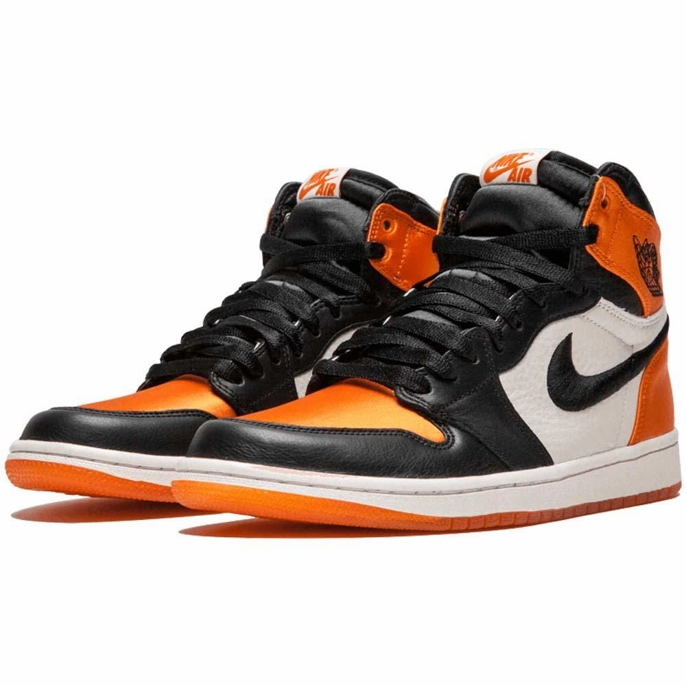Air Jordan 1 WMNS Satin 'Shattered Backboard' Orange Black Air Jordan 1 High OG shoes